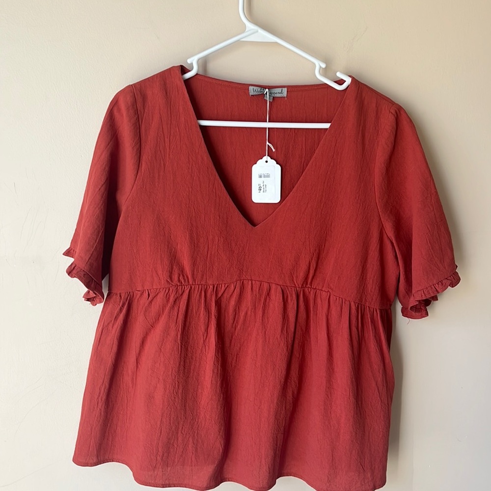NWT 🧡 Wishlist Apparel Peplum Blouse